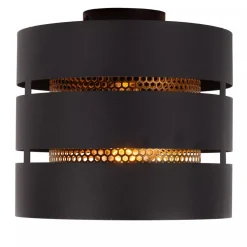 Best Sale Straluma Ronde plafondlamp zwart metaal met goud
