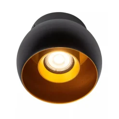 Flash Sale Straluma Ronde plafondspot zwart met goud GU10