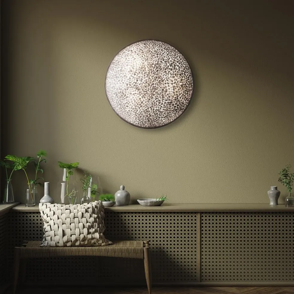 Cheap Straluma Ronde schelpen wandlamp wit/parelmoer 60 cm