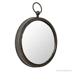 Clearance Straluma Ronde spiegel zink/grijs groot 46 cm