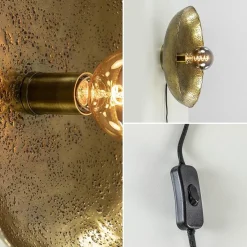 Hot Straluma Ronde wandlamp Neva antiek brons met snoer