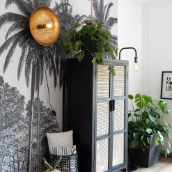 Hot Straluma Ronde wandlamp Neva antiek brons met snoer