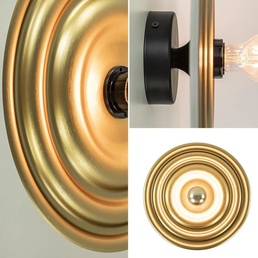 Clearance Straluma Ronde wand/plafondlamp gouden schaal