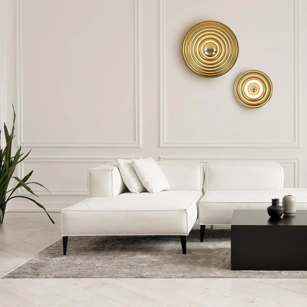 Clearance Straluma Ronde wand/plafondlamp gouden schaal