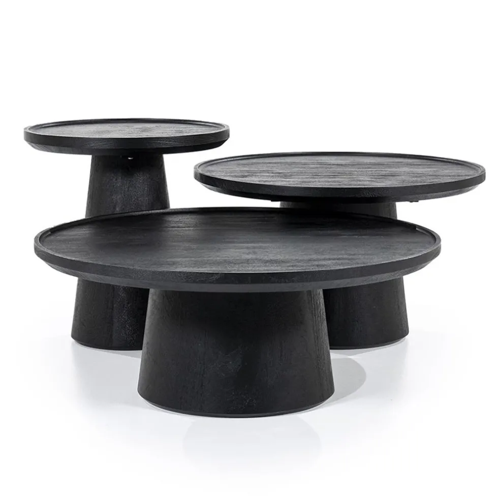 Sale Straluma Salontafel Ron zwart 80x32 cm