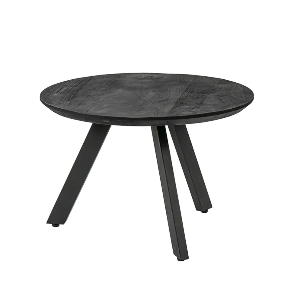 Clearance Straluma Salontafel rond hout zwart 60 cm