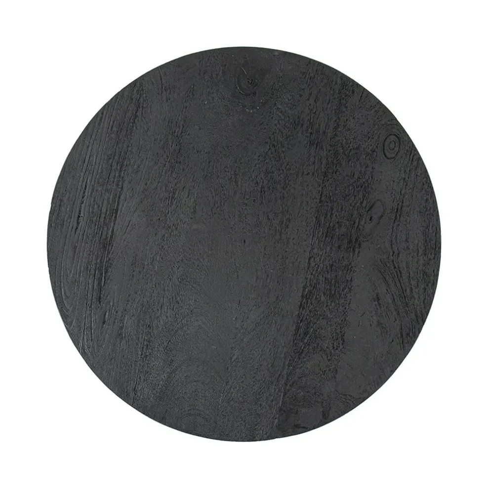 Clearance Straluma Salontafel rond hout zwart 60 cm