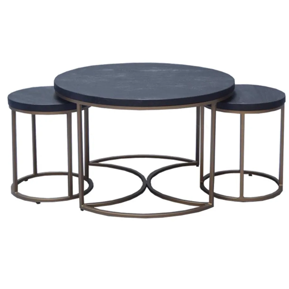 Discount Straluma Salontafel set van 3 zwart
