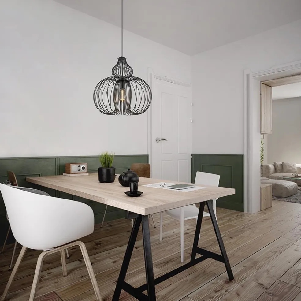 Best Sale Straluma Scandinavische draad hanglamp mat zwart