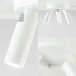 Hot Straluma Scandinavische 3-lichts plafondspot mat wit/goud