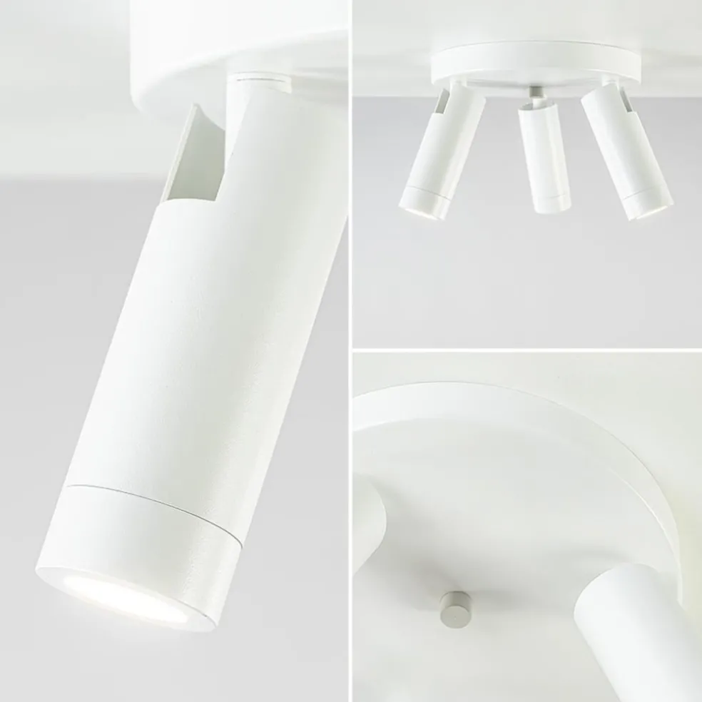 Hot Straluma Scandinavische 3-lichts plafondspot mat wit/goud