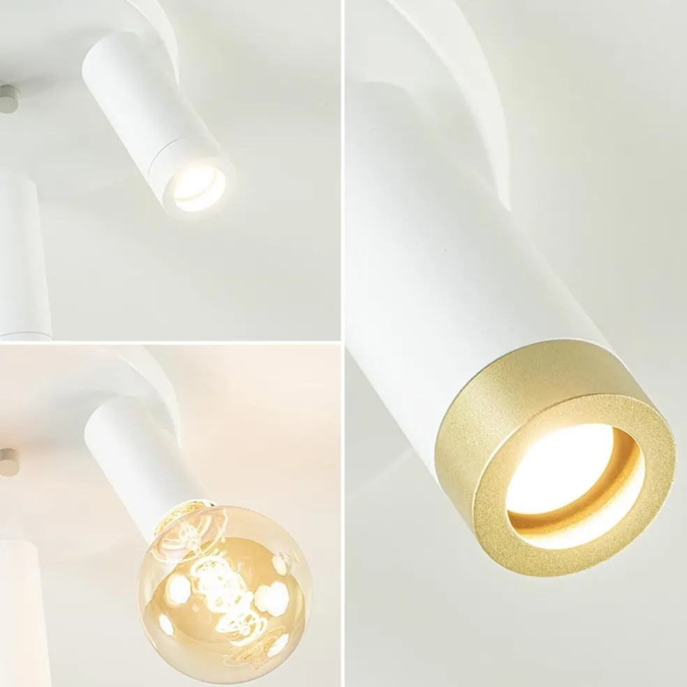 Hot Straluma Scandinavische 3-lichts plafondspot mat wit/goud