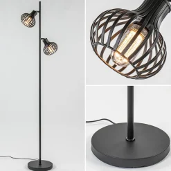 Hot Straluma Scandinavische 2-lichts vloerlamp met draadkapjes