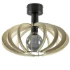 Best Straluma Scandinavische plafondlamp mat zwart met houten kap
