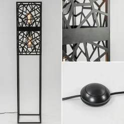 Store Straluma Scandinavische vloerlamp zwart frame