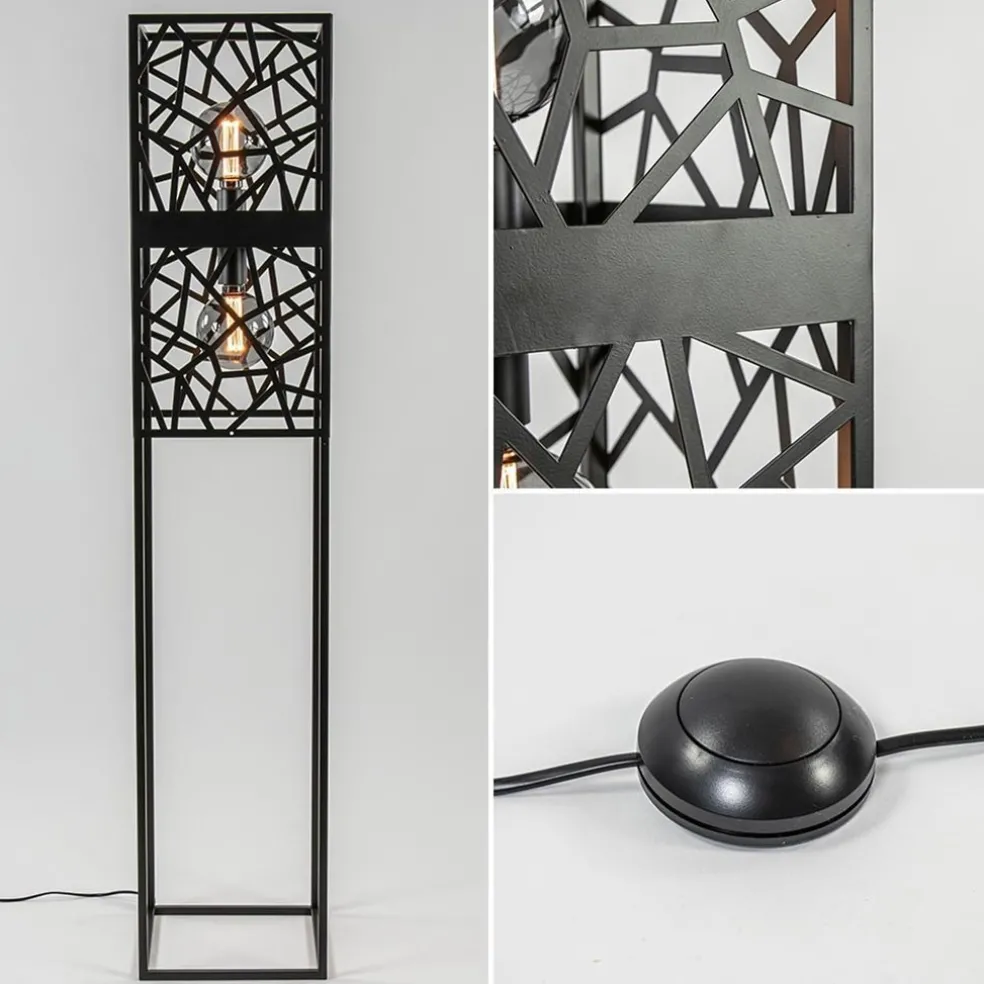 Store Straluma Scandinavische vloerlamp zwart frame