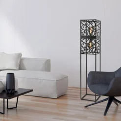 Store Straluma Scandinavische vloerlamp zwart frame