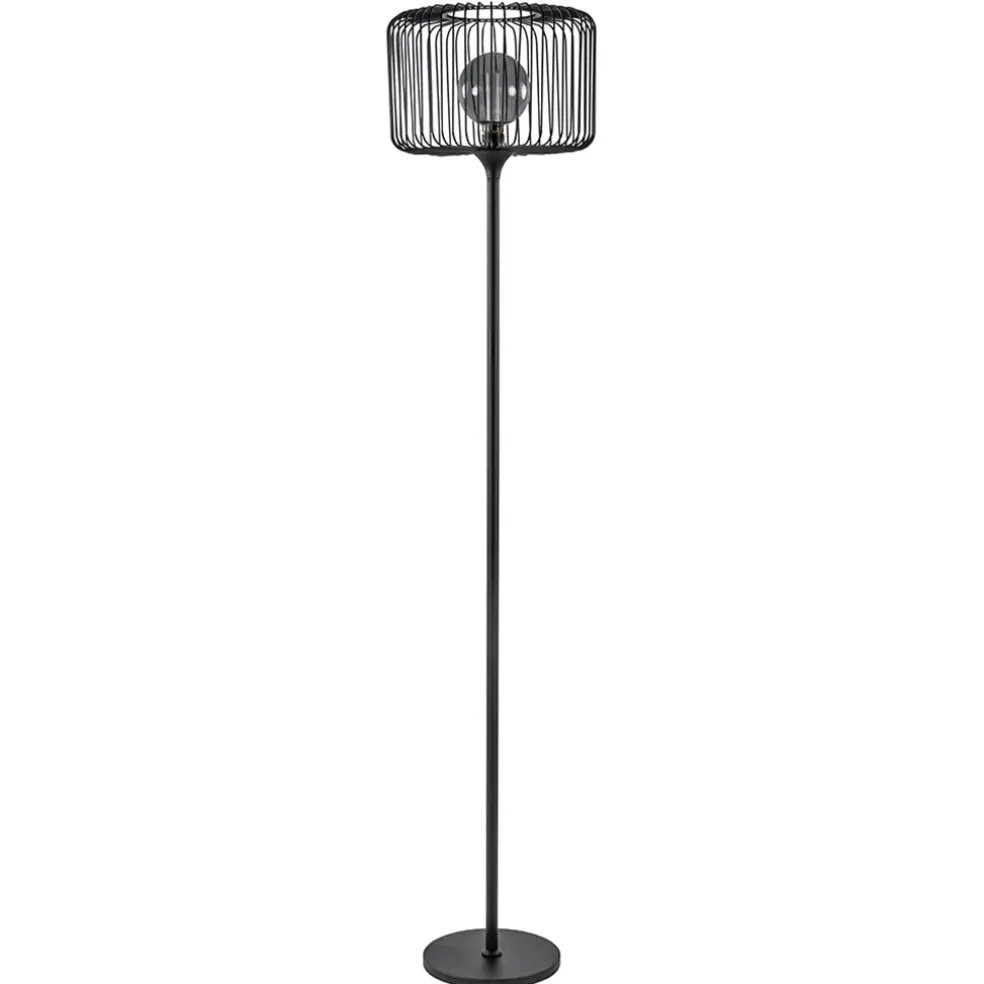 Sale Straluma Scandinavsiche vloerlamp zwart met draadkorf