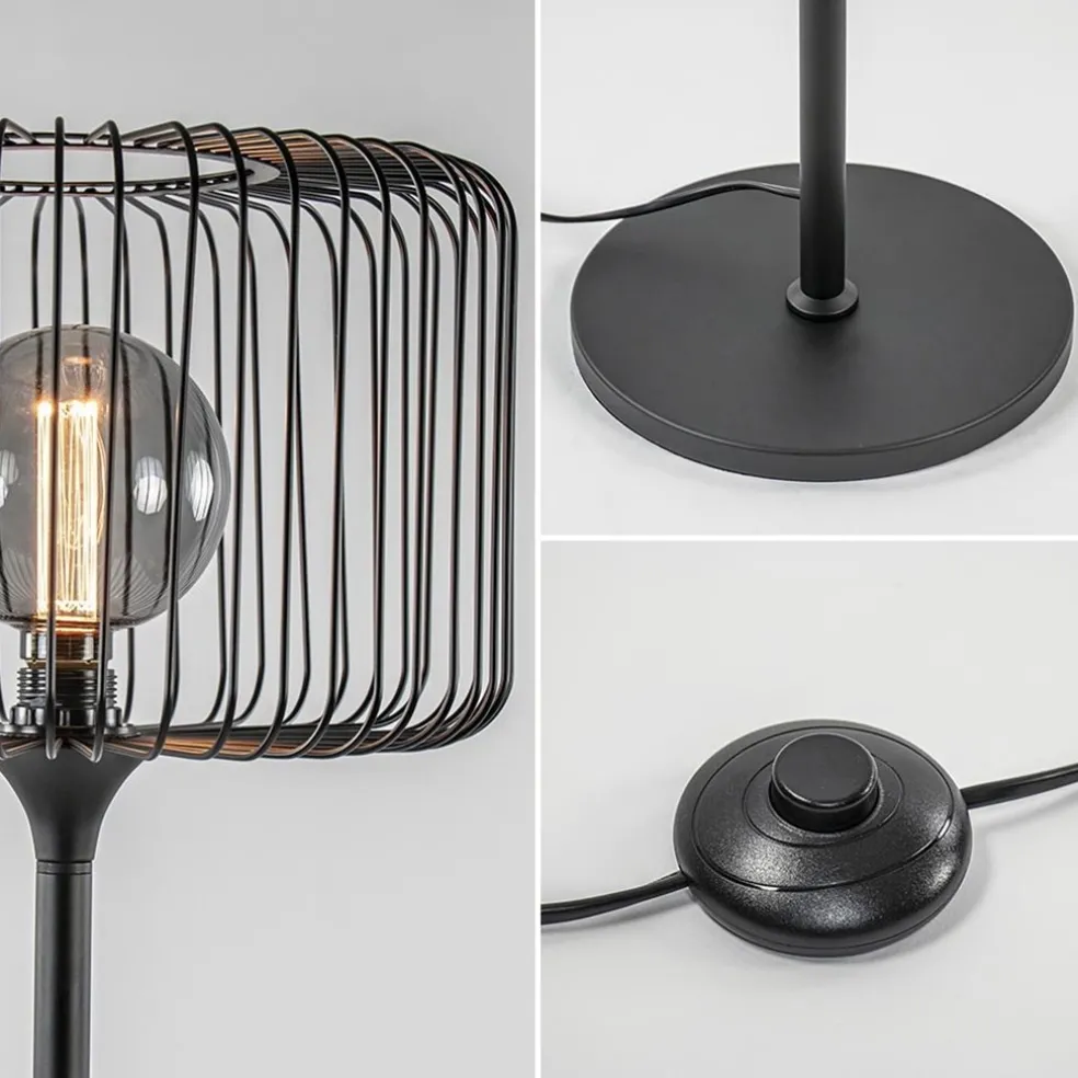 Sale Straluma Scandinavsiche vloerlamp zwart met draadkorf