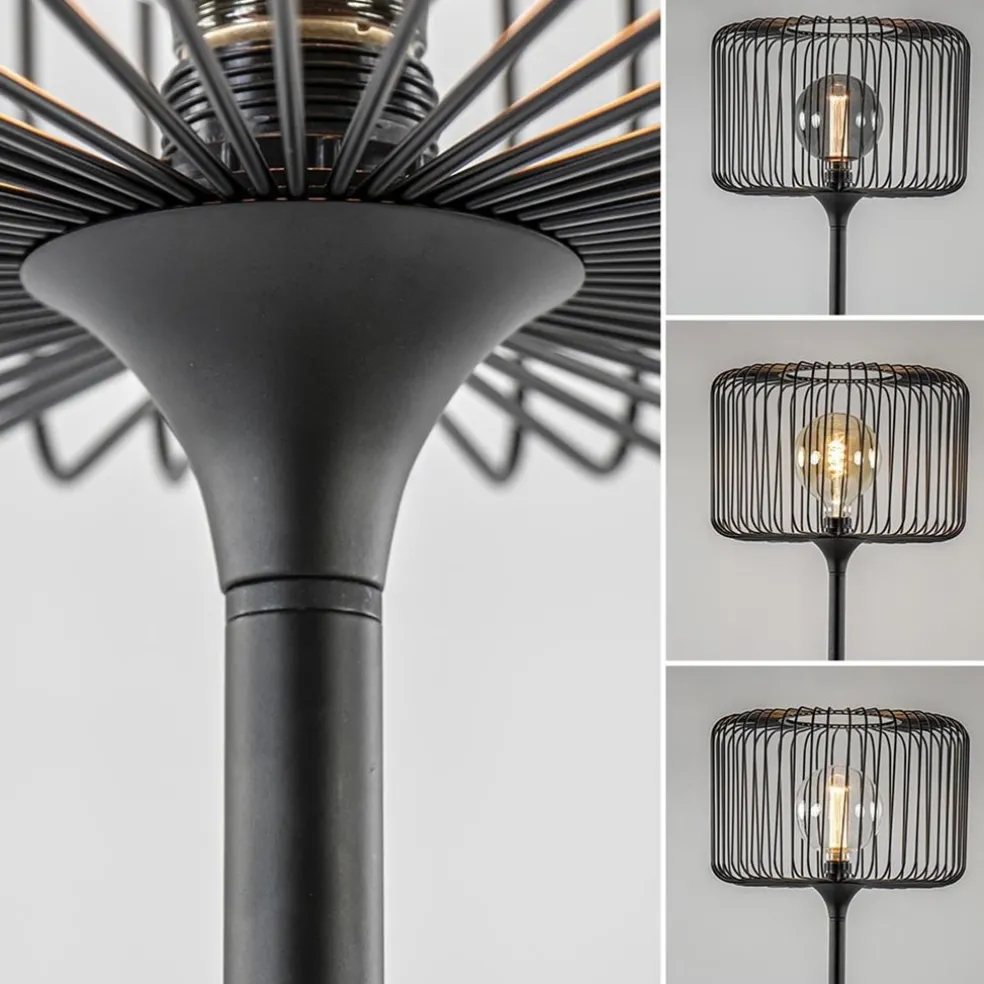 Sale Straluma Scandinavsiche vloerlamp zwart met draadkorf