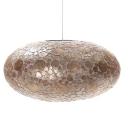 Hot Straluma Schelpen hanglamp coin goudbruin groot