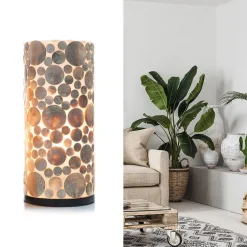 Flash Sale Straluma Schelpen tafellamp cilinder goud/bruin