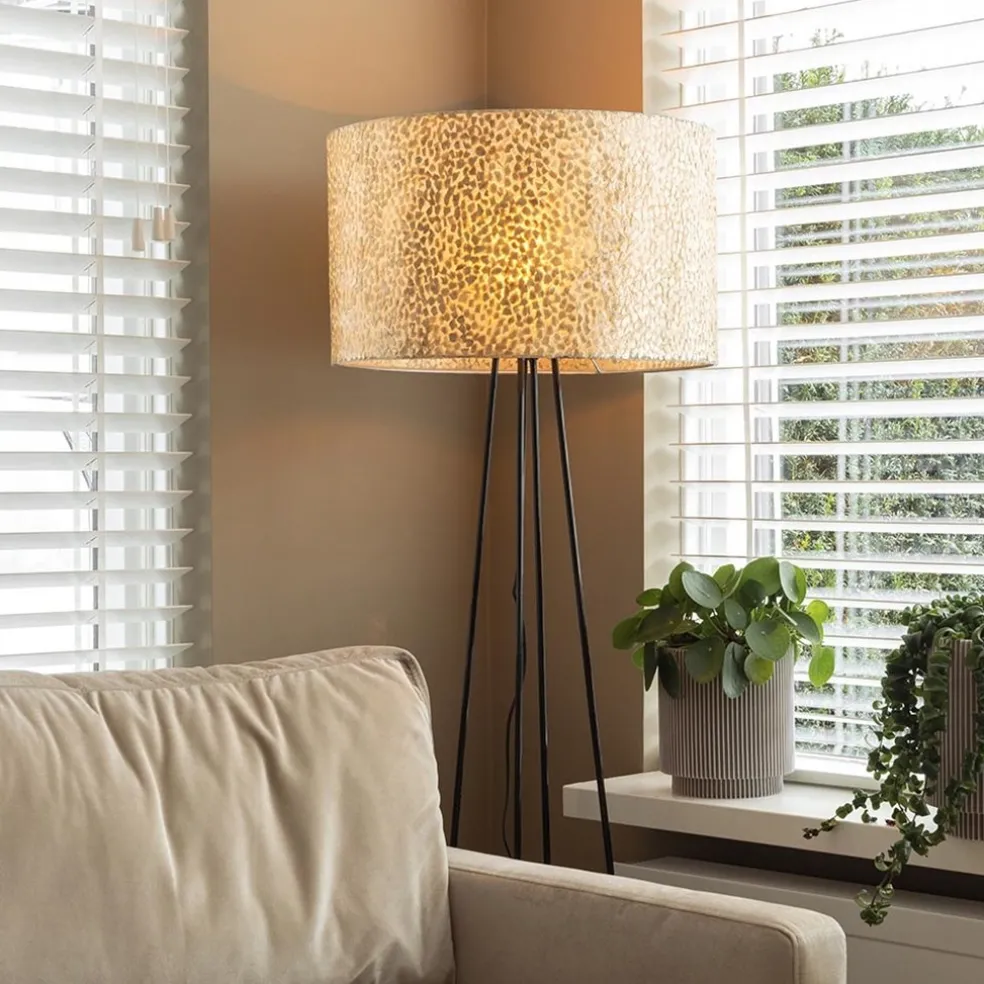 Best Straluma Schelpen vloerlamp met metaal groot