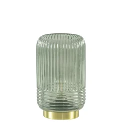 Store Straluma Sfeervolle tafellamp Lipa grijs groen op baterijen Light & Living