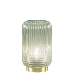 Store Straluma Sfeervolle tafellamp Lipa grijs groen op baterijen Light & Living