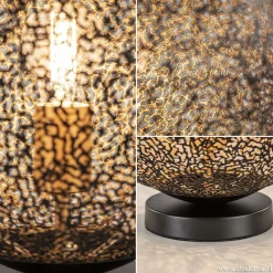 Cheap Straluma Sfeervolle tafellamp zwart/goud rond