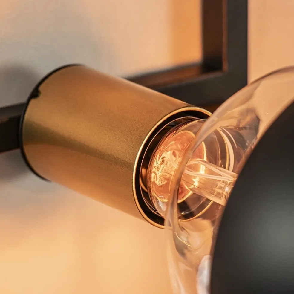 Shop Straluma Sfeervolle wandlamp frame zwart/goud