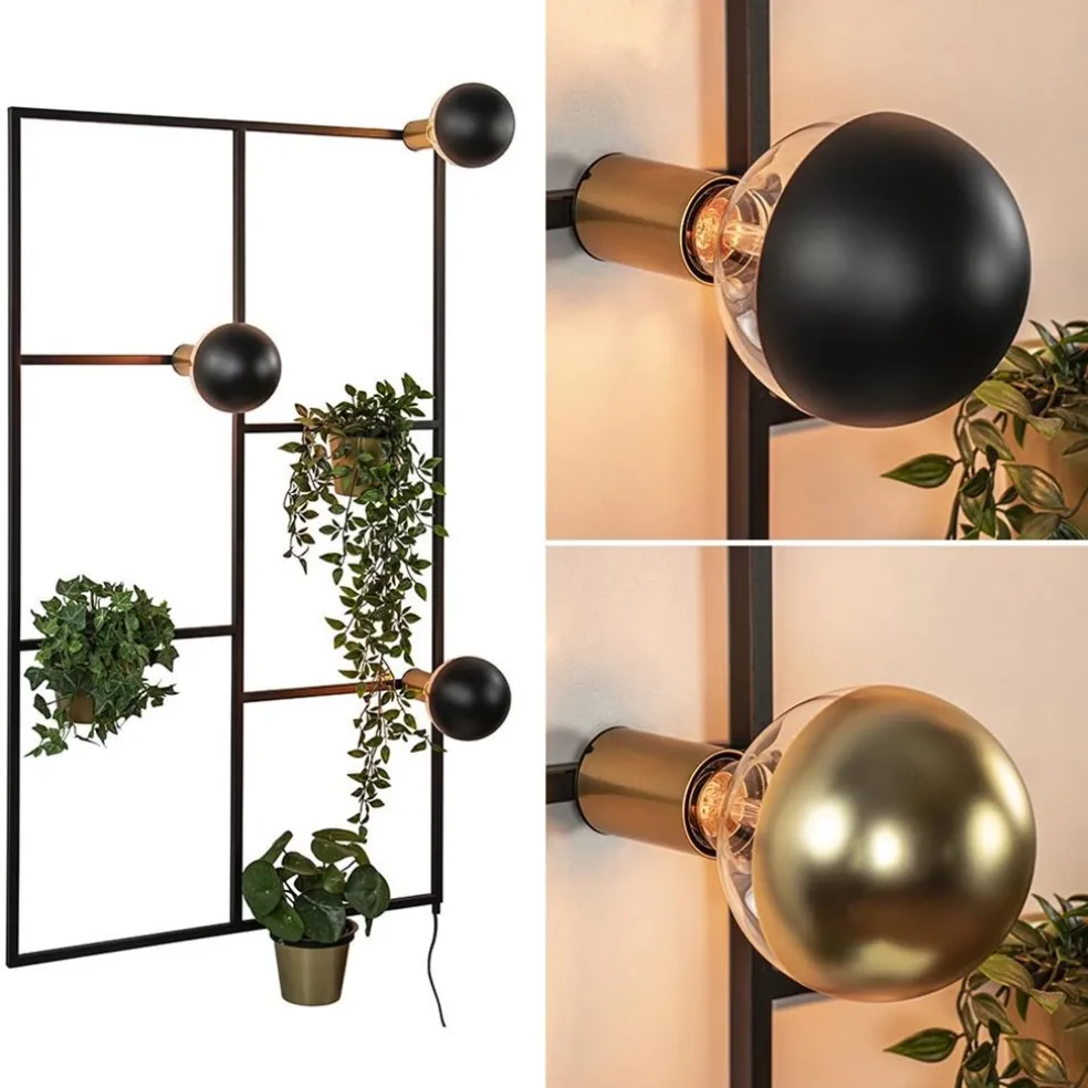 Shop Straluma Sfeervolle wandlamp frame zwart/goud