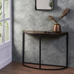 Online Straluma Sidetable Peto antiek brons met zwart 100x42x76 cm