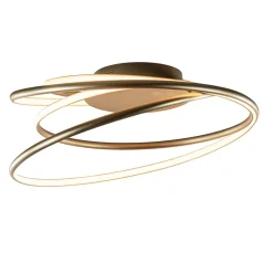 Outlet Straluma Sierlijke LED plafondlamp ringen goud