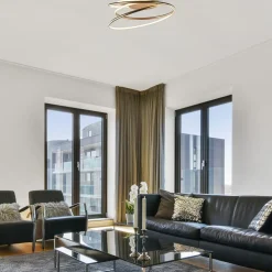 Outlet Straluma Sierlijke LED plafondlamp ringen goud