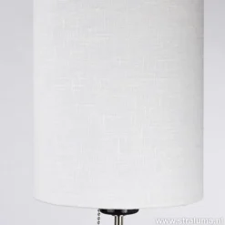 Clearance Straluma Smalle vloerlamp zwart-staal linnen kap