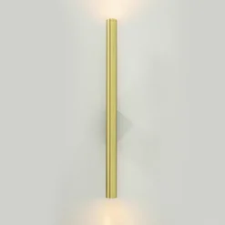 Cheap Straluma Smalle wandlamp cilinder zwart met solid brass