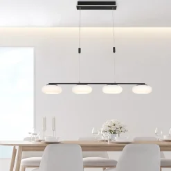 Flash Sale Straluma Smart eettafelhanglamp mat zwart met opaal glas