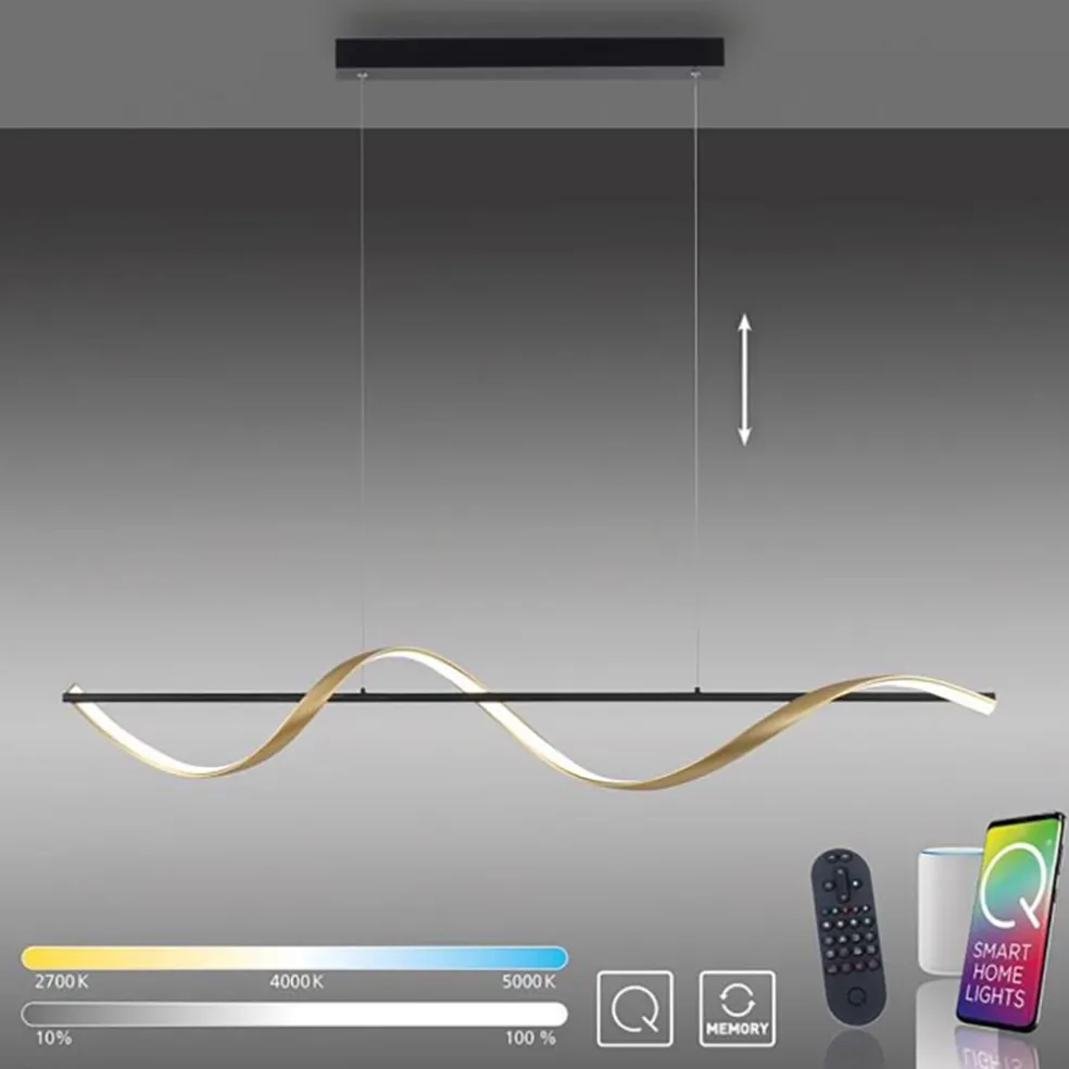New Straluma Smart hanglamp antraciet/goud inclusief remote