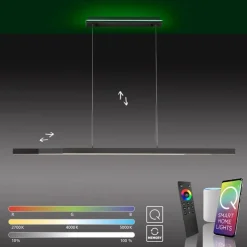 Online Straluma Smart hanglamp mat zwart verstelbaar