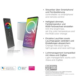 Online Straluma Smart hanglamp mat zwart verstelbaar