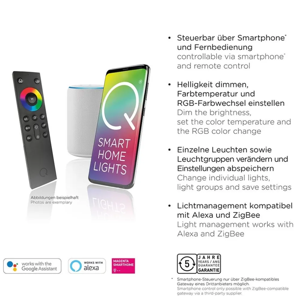 Online Straluma Smart hanglamp mat zwart verstelbaar