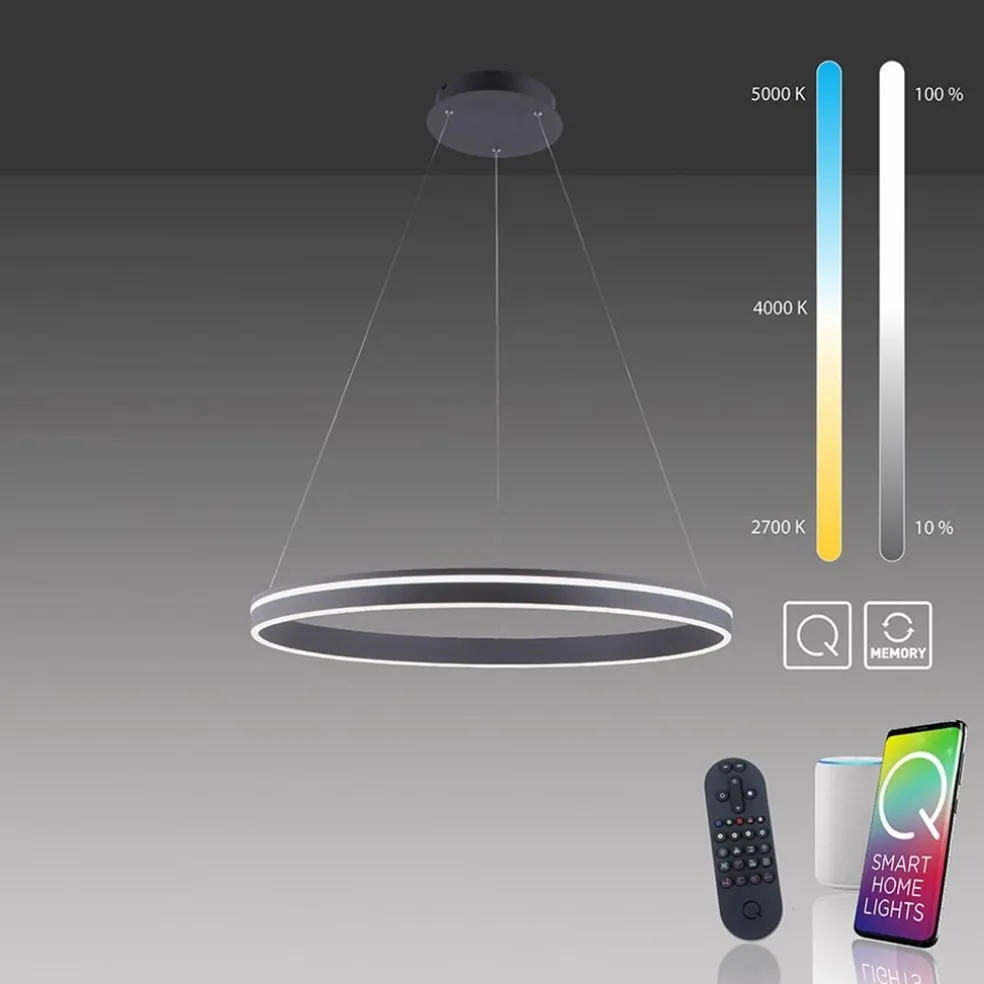 Flash Sale Straluma Smart hanglamp ring groot antraciet
