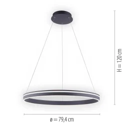 Flash Sale Straluma Smart hanglamp ring groot antraciet