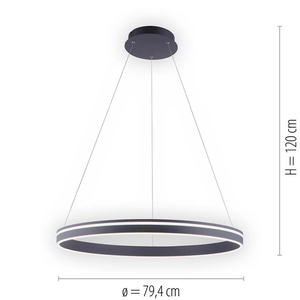 Flash Sale Straluma Smart hanglamp ring groot antraciet