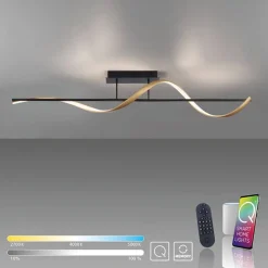 Fashion Straluma Smart plafondlamp spiraal antraciet/goud