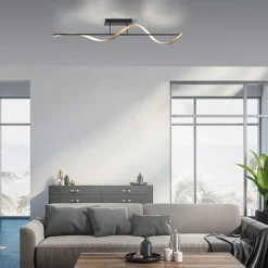 Fashion Straluma Smart plafondlamp spiraal antraciet/goud