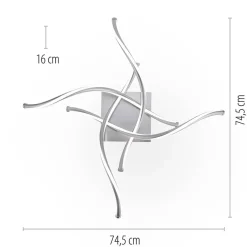 Clearance Straluma Smart plafondlamp spiraal nikkel modern