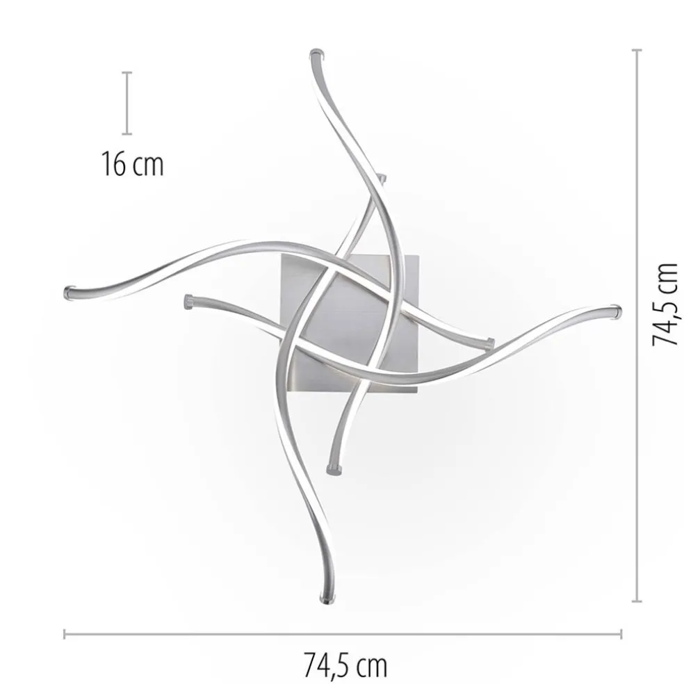 Clearance Straluma Smart plafondlamp spiraal nikkel modern