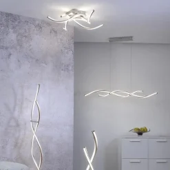 Clearance Straluma Smart plafondlamp spiraal nikkel modern